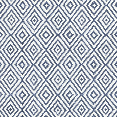 Kasmir Diamond Steps Lapis in 5125 Blue Cotton  Blend Fire Rated Fabric Contemporary Diamond   Fabric